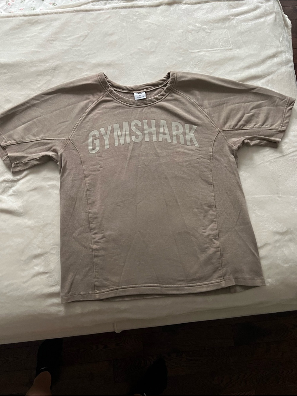 Gymshark Short-Sleeve Tee in Taupe Beige